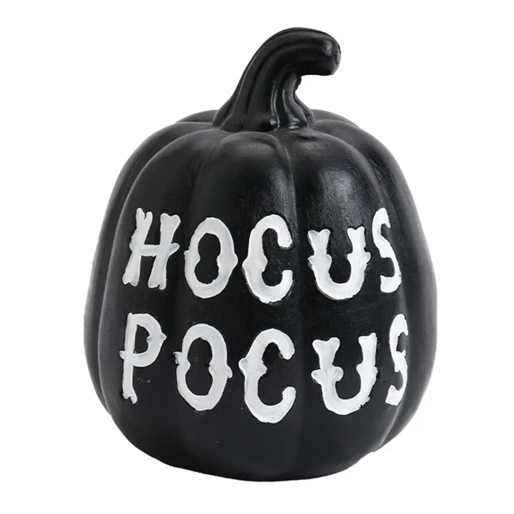 Charming Indoor Halloween Pumpkin Decoration Featuring Black Spiders for Creating a Festive Atmosphere at Home or Office