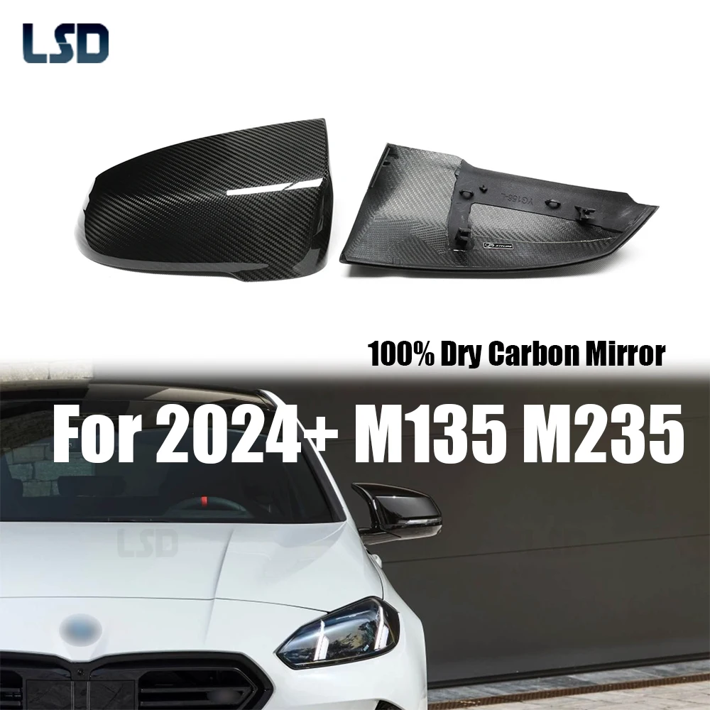 

For BMW 2023+ M35 X1 U11 X2 U10 Gran Coupe Full Dry Carbon Fiber RearView Mirror Cover Replacement Only fit LHD car