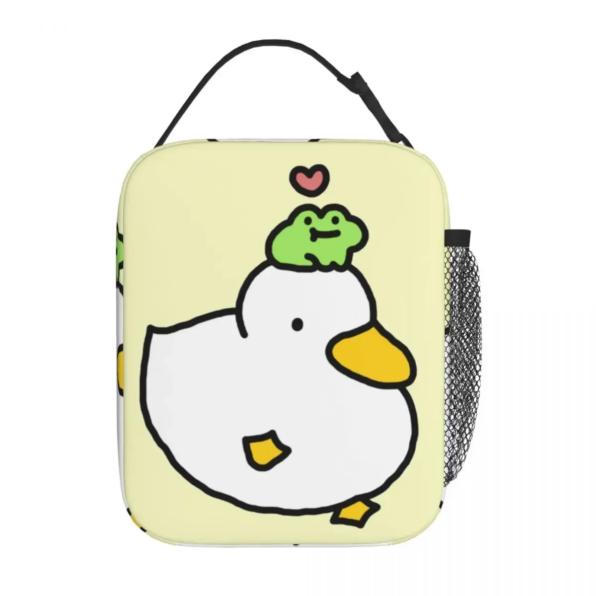 Cute Duck And Frog Thermal Insulated Lunch Bag School Kawaii Cartoon Portable Bento Box Cooler Thermal Lunch Box