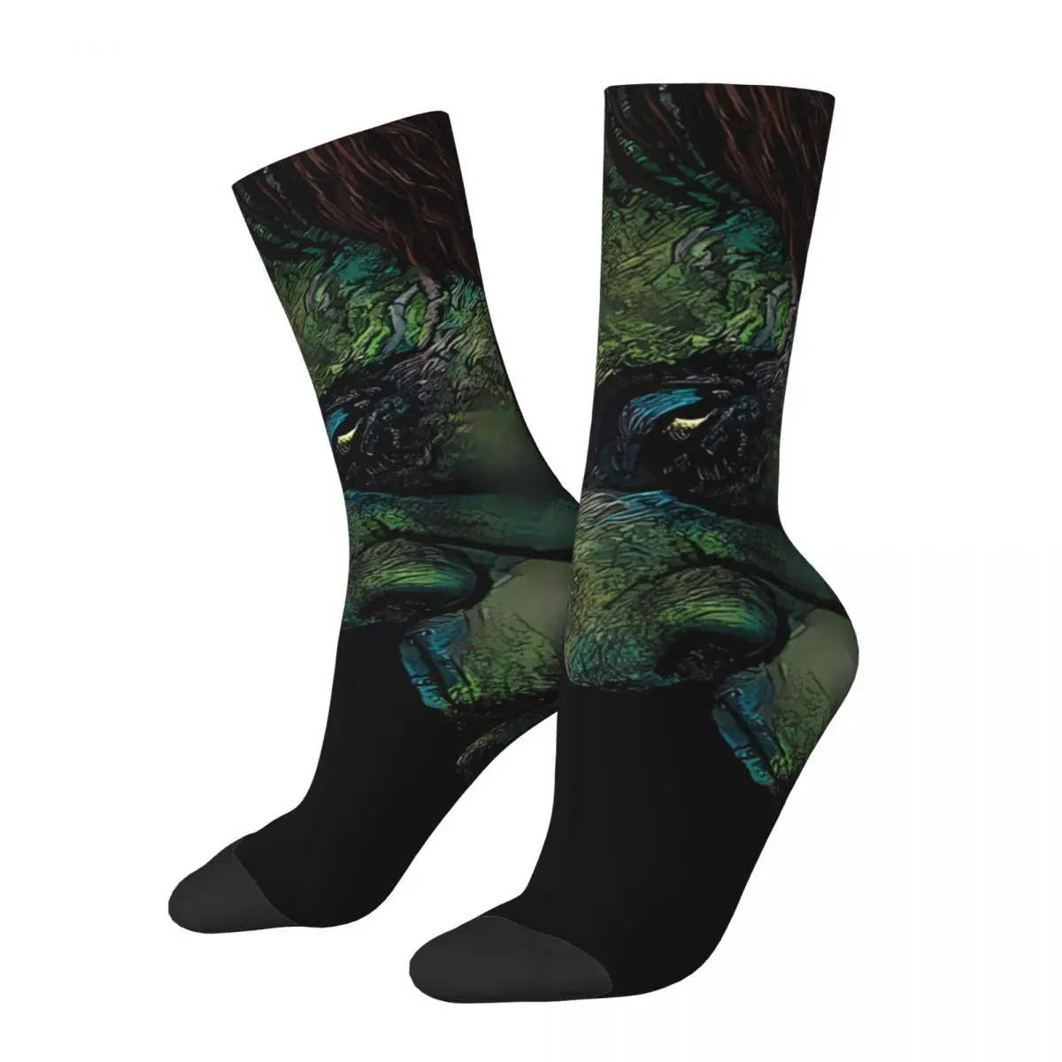 

Vintage Unique Men's Socks Frankenstein Horror Film Unisex Novelty Seamless Printed Funny Crew Sock Gift