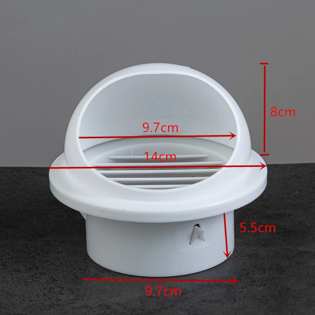 البلاستيك الخارجي الجدار العادم تنفيس غطاء المطر للمطبخ والحمام التحكم في تدفق الهواء 14 8 9 7 سنتيمتر و 20 5 11 14 7 سنتيمتر #4