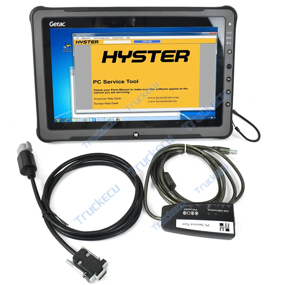 For Yale Hyster Forklift Truck PC Service Tool Ifak System CAN USB Interfacel diagnostic tool with Getac F110 tablet