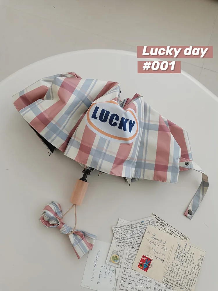 

Женский зонт с длинной ручкой и рисунком id, высокое эстетичное значение, солнцезащитный козырек, защита от ультрафиолета, дождь и солнце, двойного назначения, Ins Wind