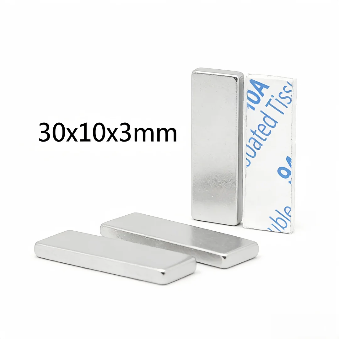 30x10x3 Block Powerful Strong Magnet With Self Double Sided Adhesive Tape 30x10x3mm For Home Refrigerators,Offices DIY 30*10*3