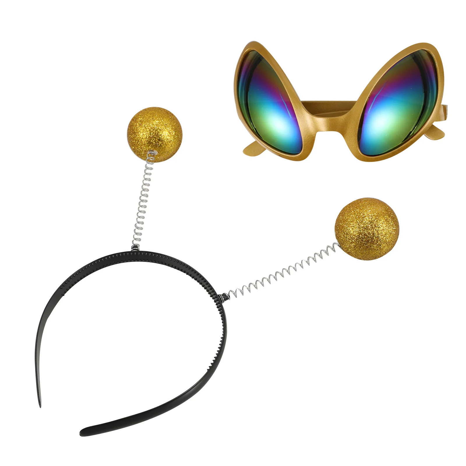 1Set Gläser Stirnband Gebogene Beine Lustige Brillen Für Party Cosplay Kostüm Zubehör Regenbogen Objektiv Sonnenbrille Prop