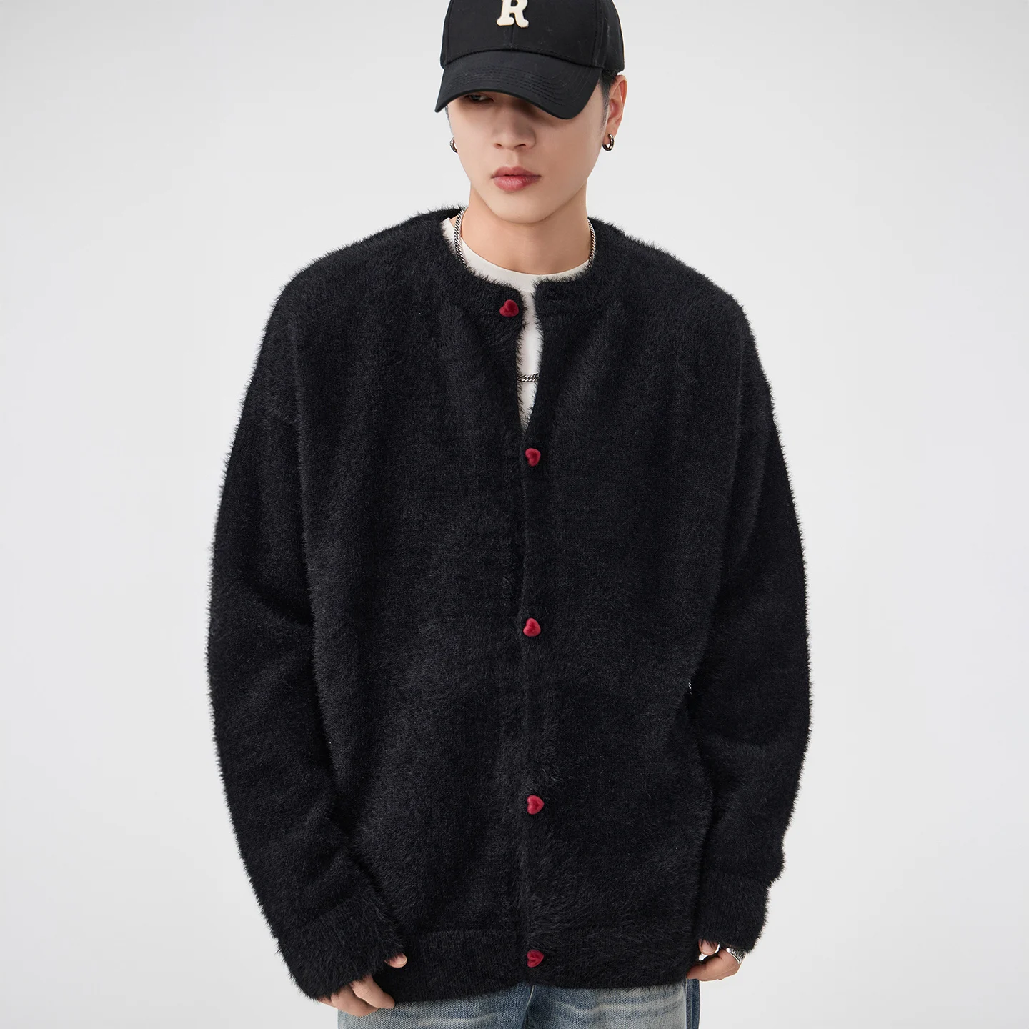 

Осень-зима вязаный свитер пальто мужской винтажный модный свободный повседневный трикотаж кардиган свитер куртка женский джемпер топы