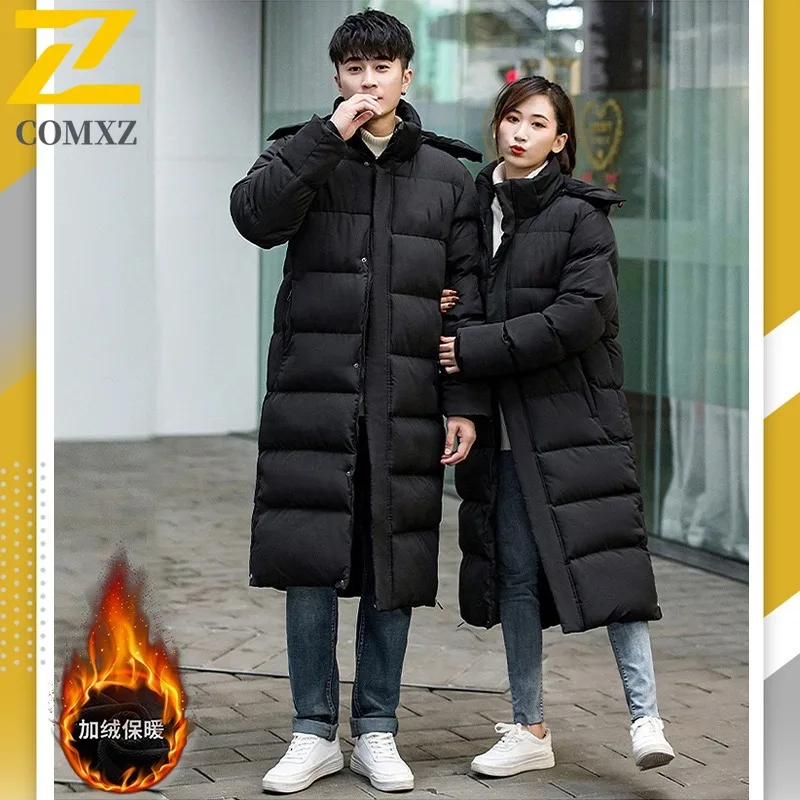 

COMXZ легкая хлопковая стеганая куртка ветрозащитная длинная теплая толстая дорожная красивая стеганая куртка зимняя мужская зимняя куртка с капюшоном
