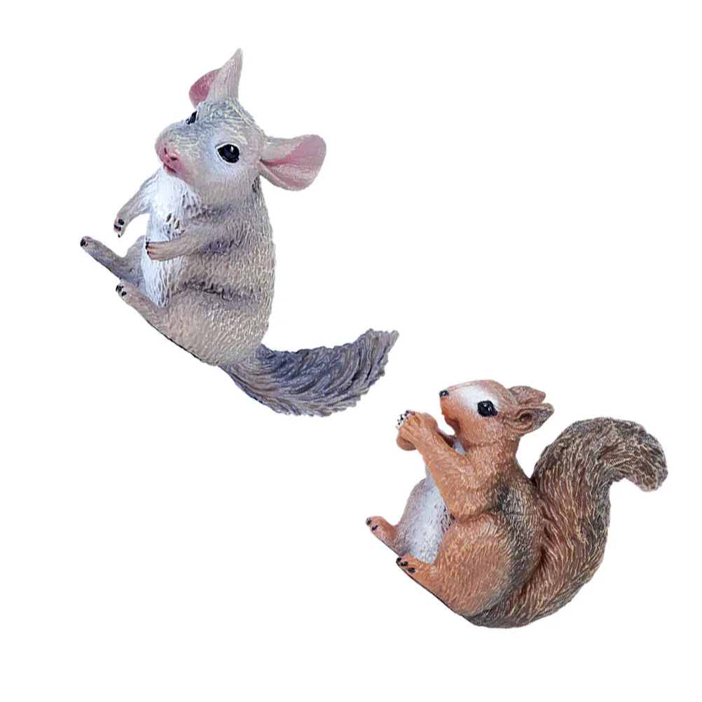 

2Pcs Miniature Squirrel Animals Resin Landscape Decor Perfect for Home Desktop Micro Garden Patio DIY Crafting Decoration