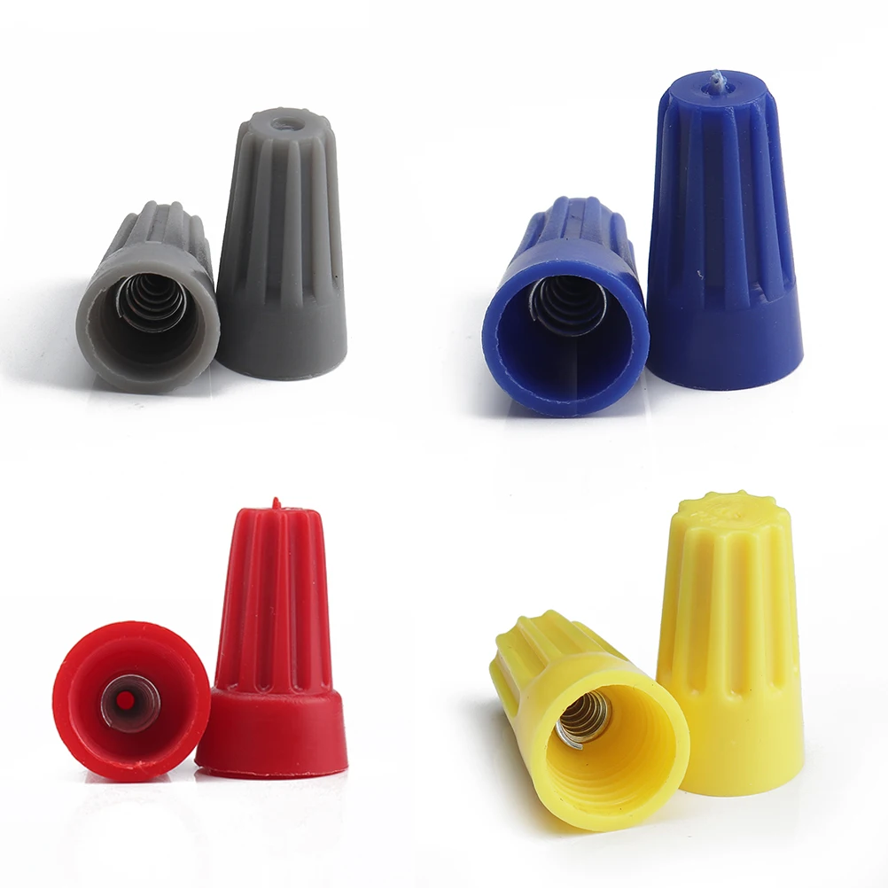 

158pcs Electrical Wire Connector Kit Pvc Insulated Reusable Spring Insert Screw Terminal Nut Cap For Home Wiring Lighting