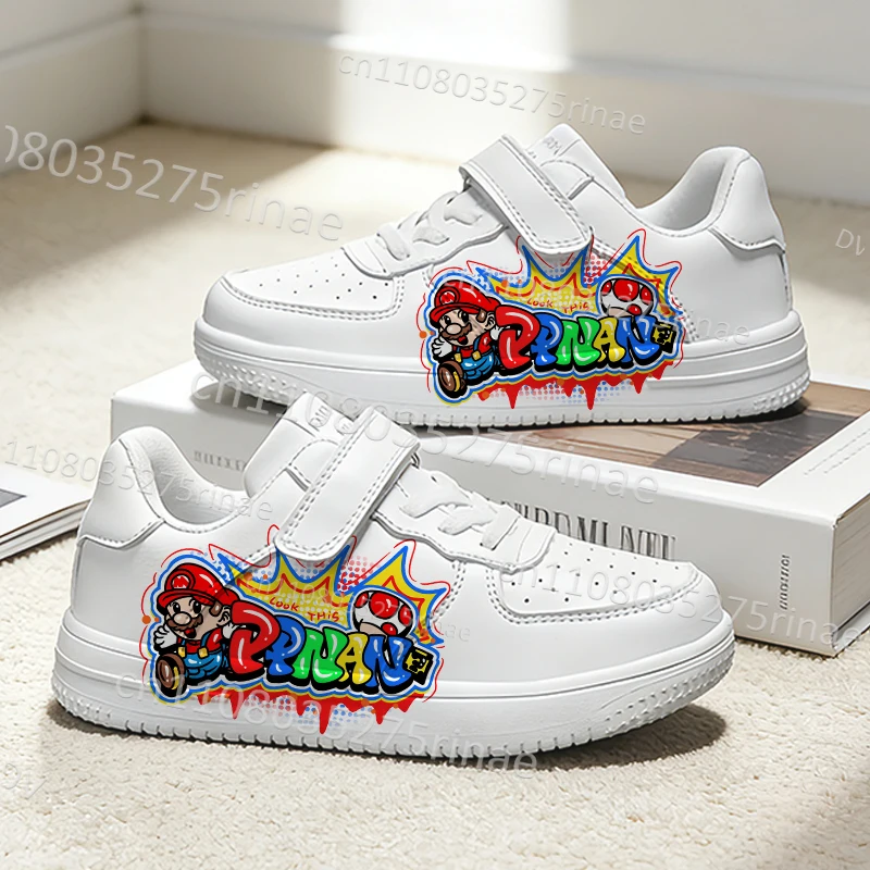 

Популярные кроссовки Mario 2026 для всей семьи: мужские, женские, детские, водонепроницаемые, из искусственной кожи, прочные, удобные, для мальчиков и девочек, подарок для детей