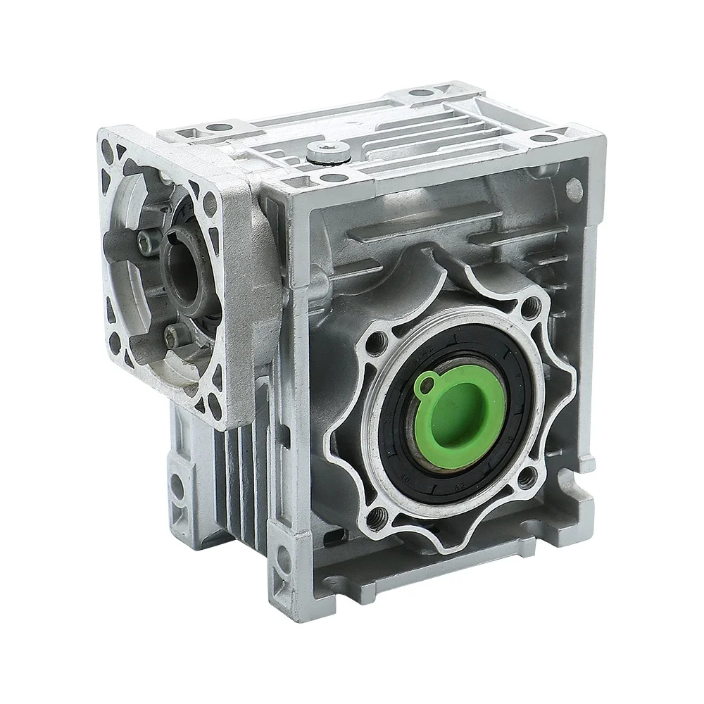 Reductor de turbina HLTNC RV075 Diámetro 19 24 28 mm Potencia del motor 0,55 0,75 1,1 1,5 2,2 3 4kw reductor de velocidad helicoidal para motor paso a paso