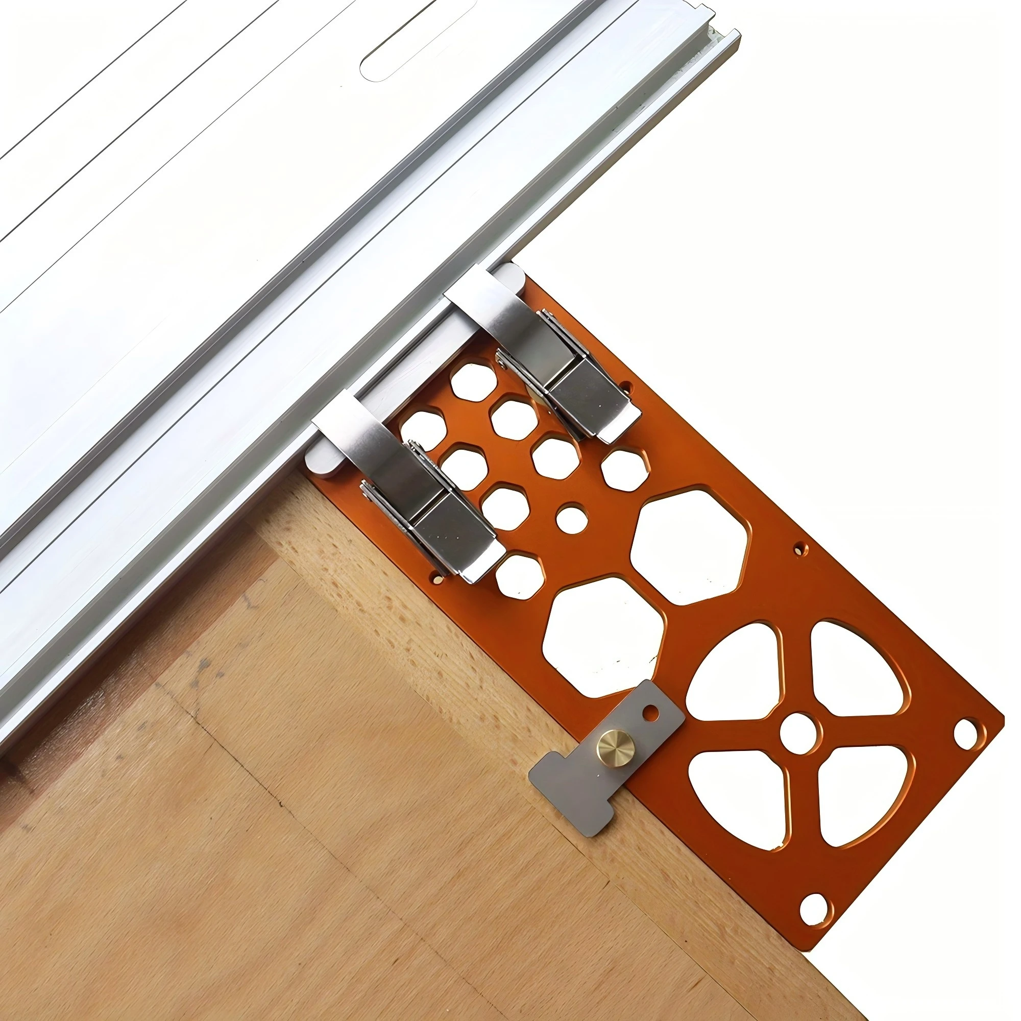 

Aluminum Alloy Track Saw Square Guide Rail Angle Stop Woodworking 90 Degree Right Angle Guide Plate Square Everytime Cutting