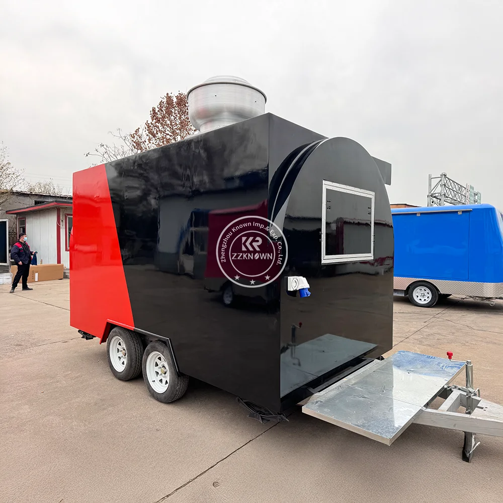 

Pizza Hot Dog Fast Food Cart Stainless Steel Coffee Ice Cream Vending Truck Restaurant Mobile Food Trailer