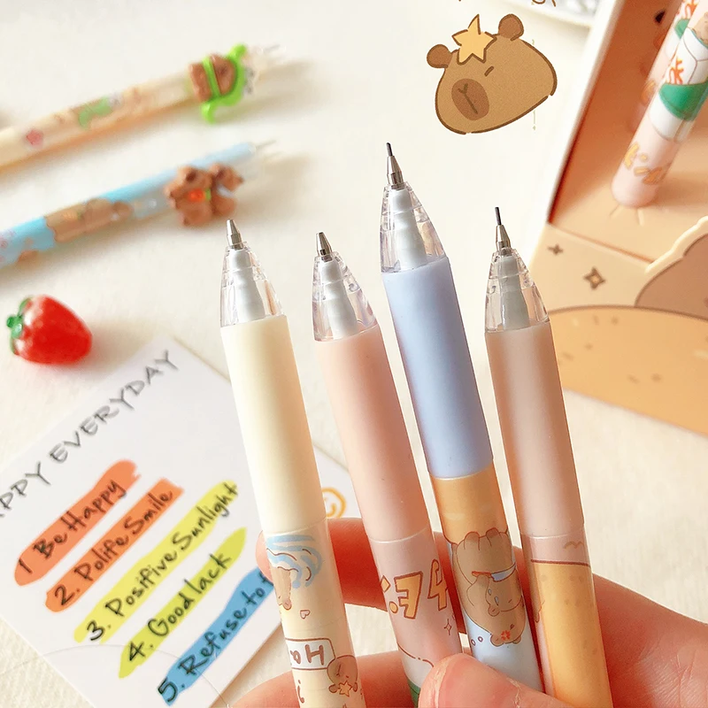 Kawaii Capybara Automatic Pencils Cute office Stationery School Supplies Aesthetic Pretty Stationery Mechanical Pencil 0.5mm