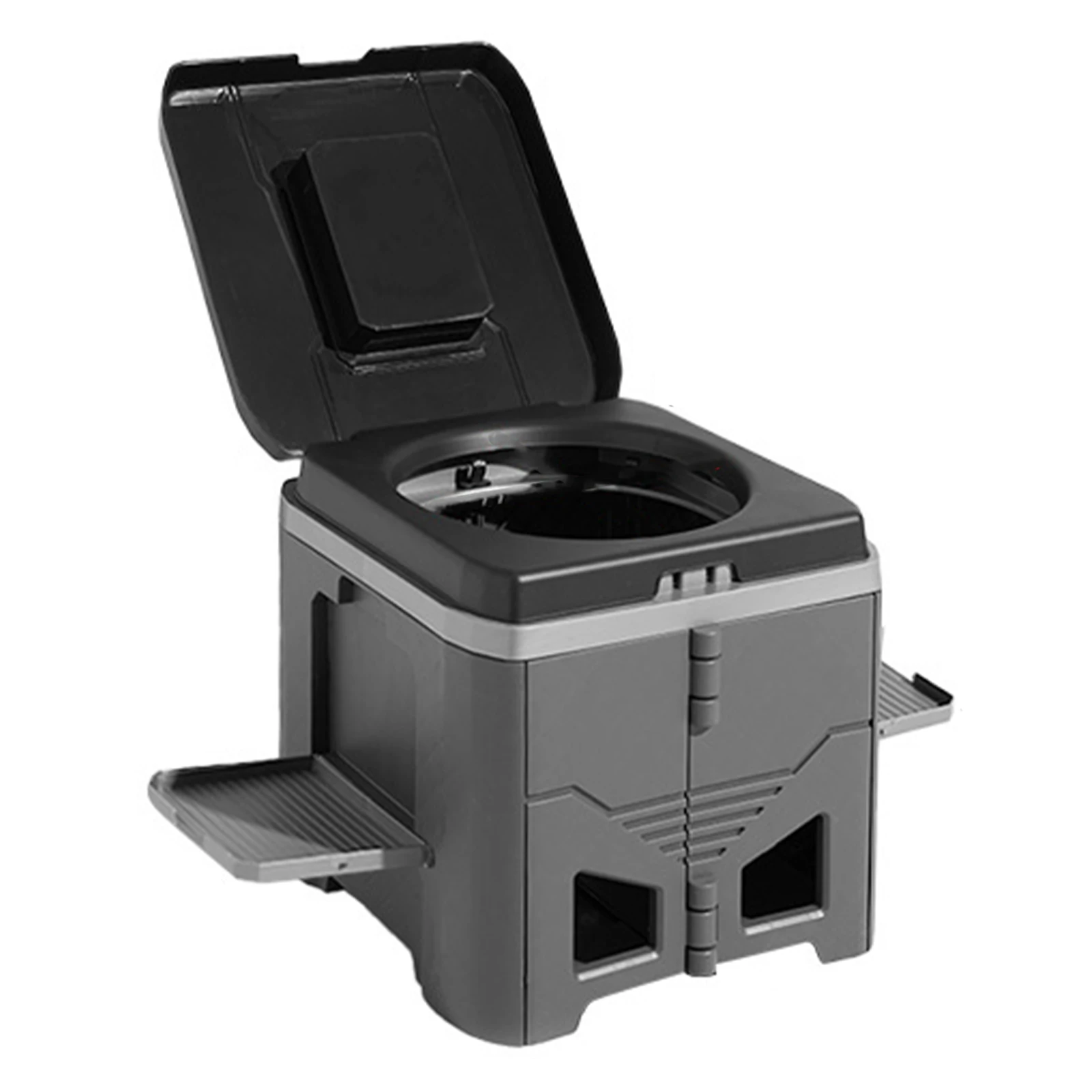 Zusammenklappbare Reisetoilette mit Deckel, Camping-Toiletten, wiederverwendbar, 150 kg Tragfähigkeit, für Zelt, Wandern, Bootfahren, lange Roadtrips – Detail 7