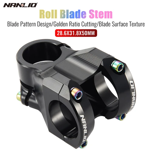 Imagen 2 del producto Potencia de Alta Resistencia para Bicicleta: Diámetro 28.6*31.8MM, Longitud 50MM, Ángulo 0° - Ideal para Bicicletas de Montaña y Carretera con Acabado en Plata Espejo