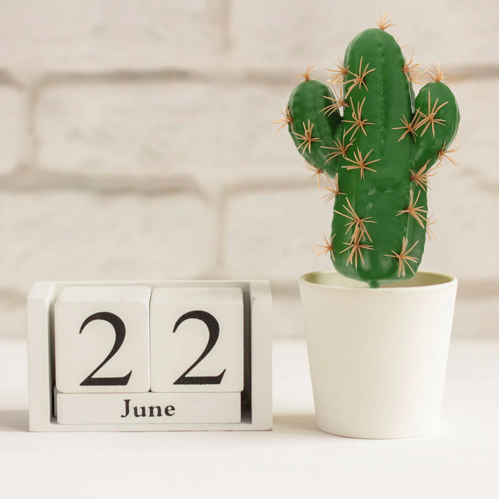 

3 Pcs Artificial Cactus Decoration Accessories Simulated Leaves Wood Plant Ornament Bonsai Craft Decors