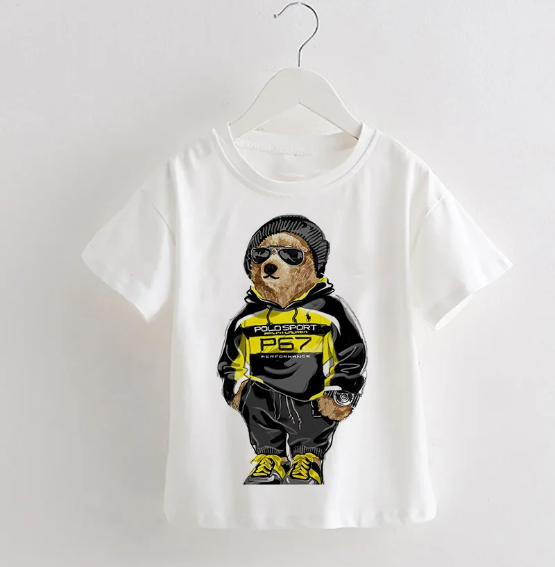 Camiseta infantil de panda bonito, roupa para pais e filhos, manga curta modal, meninos e meninas, verão