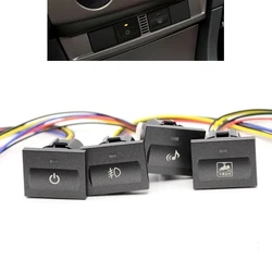 12V Black Car LED Radar Fog Light Vehicle Monitoring Power Mirror heat Switch Button For Ford Focus 2 2004-2010 mk2 Transit