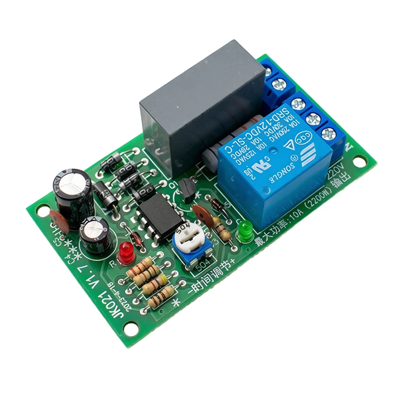 AC 220V Power‑on Delay Relay Module Time Delay Turn‑on Switch Board 1‑200s Adjustable Timer Control Relay Module