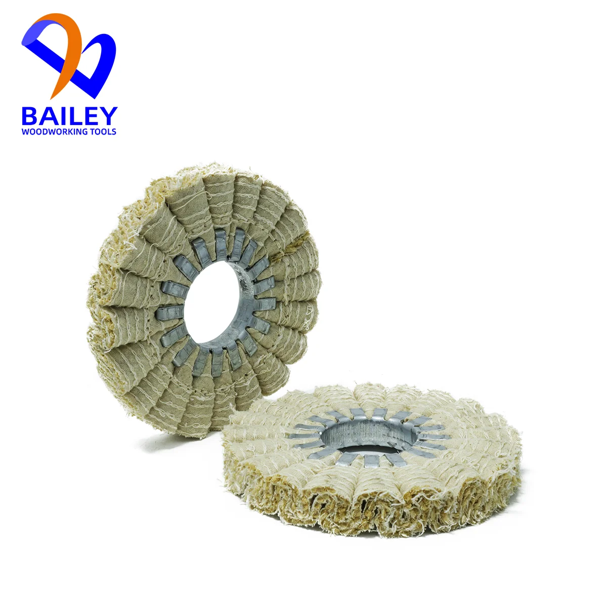 BAILEY 5PCS 150x50x20mm Core Inner Hole Sisal Type Buffing Wheel Polishing Wheel for Edge Banding Machine Woodworking Tool