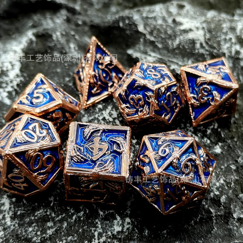 Source Factory in StockDNDDungeons and Dragons DicediceMulti-Sided Dice 7PCSSuit Metal Solid.