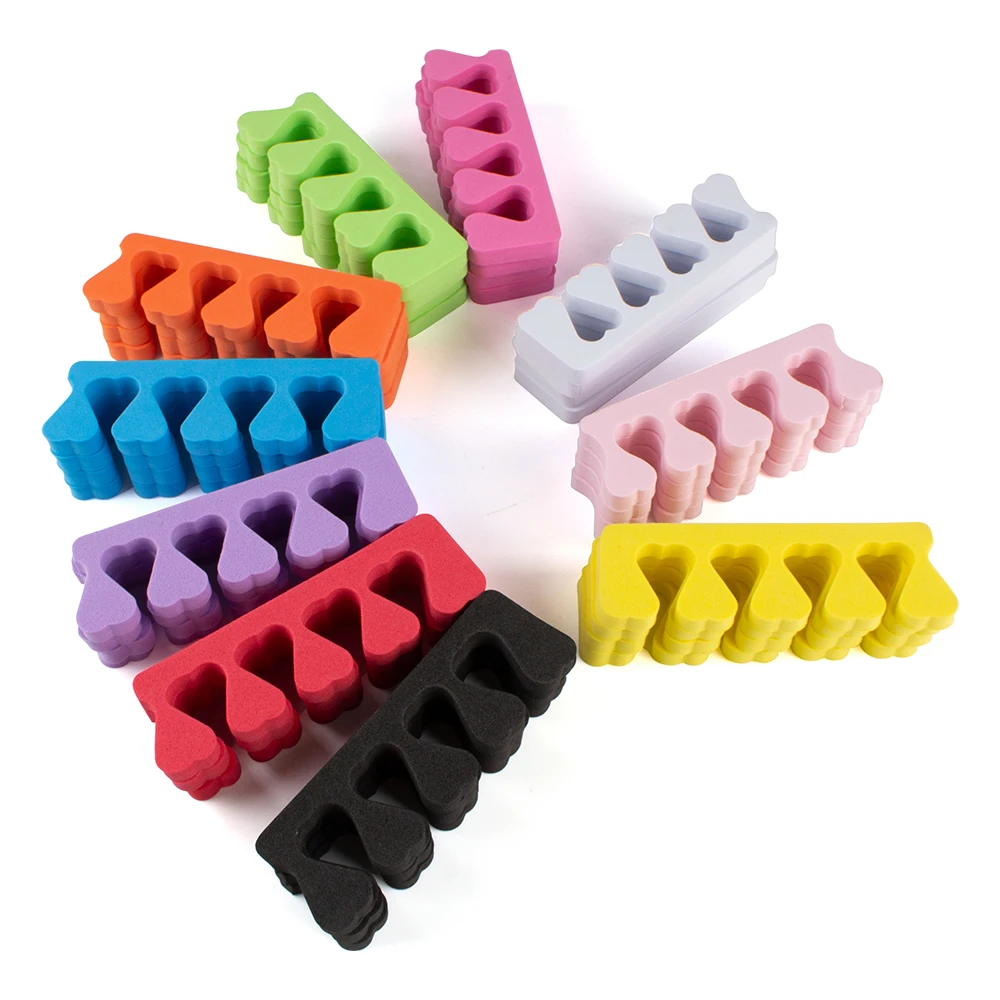 800PCS Pedicure Toe Separators Set Bulk Nail Art Finger Separators Soft Foam Toe Stretcher For Toes & Finger Relaxing Holding