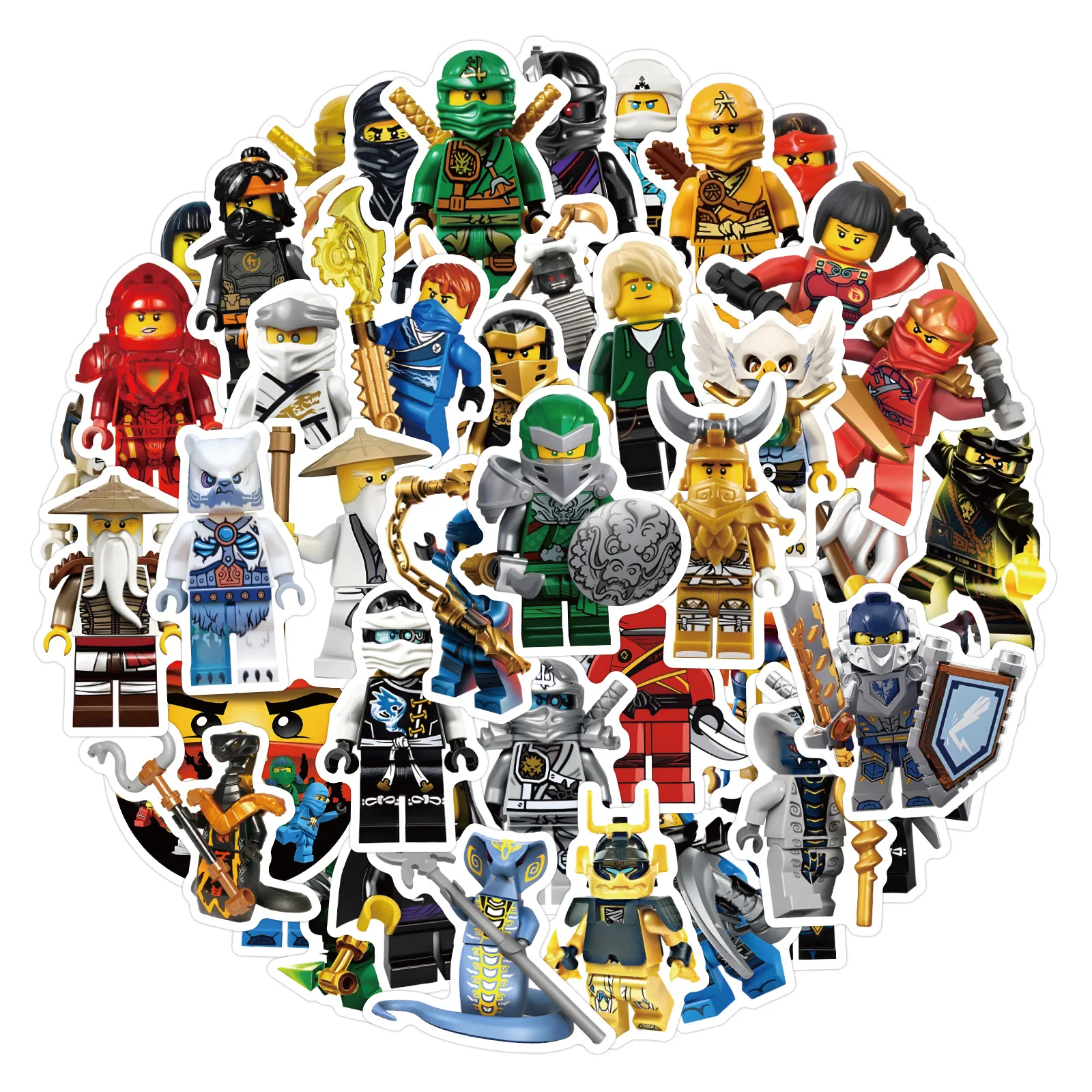 120 Stück/Set, keine Wiederholungen, die neuen Ninja-wasserdichten Aufkleber, Party-Dekoration, Geschenk für Kinder