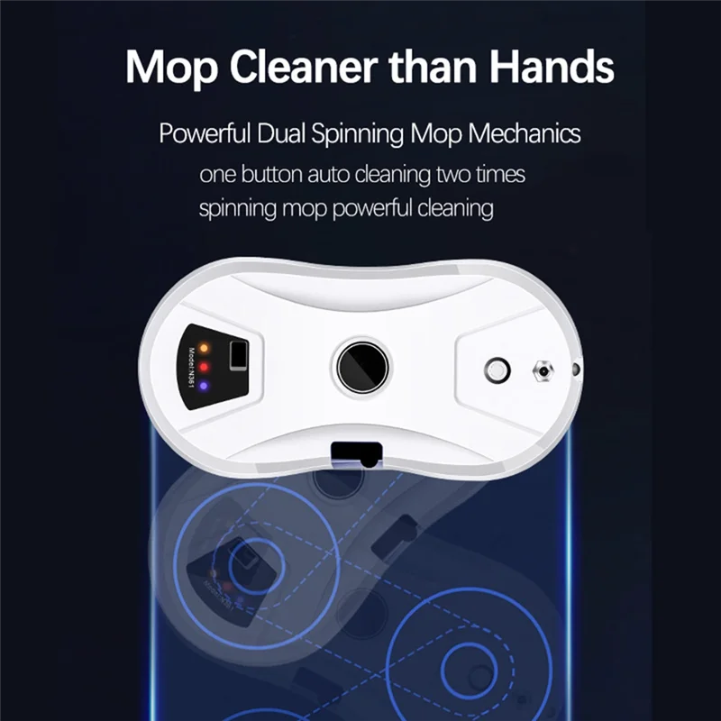 

Ingenious-Window Cleaning Robot With Water Remote Control Vacuum Cleaner Glass Wiper Dry Wet Mopping Capabilities US Plug