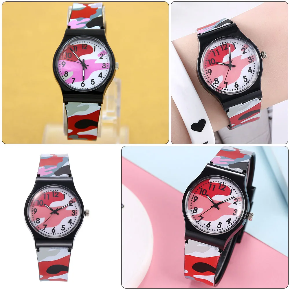 

1 pc Kids Camouflage Watch Waterproof Durable Cool Adjustable Children Gift Quartz Timekeeping For Outdoor Exercise