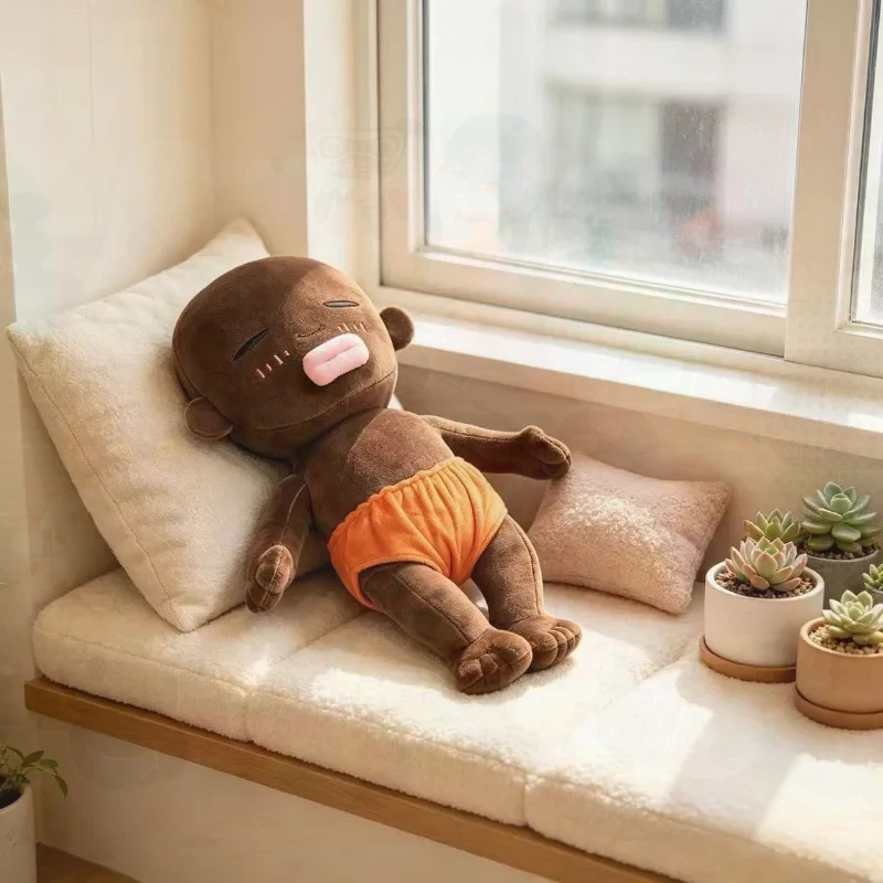

25/60cm New Funny Natasha Black Baby Plush Doll Soft Stuffed Toy Cute & Ugly Design Stress Relief Pillow Gift for Kids Adults