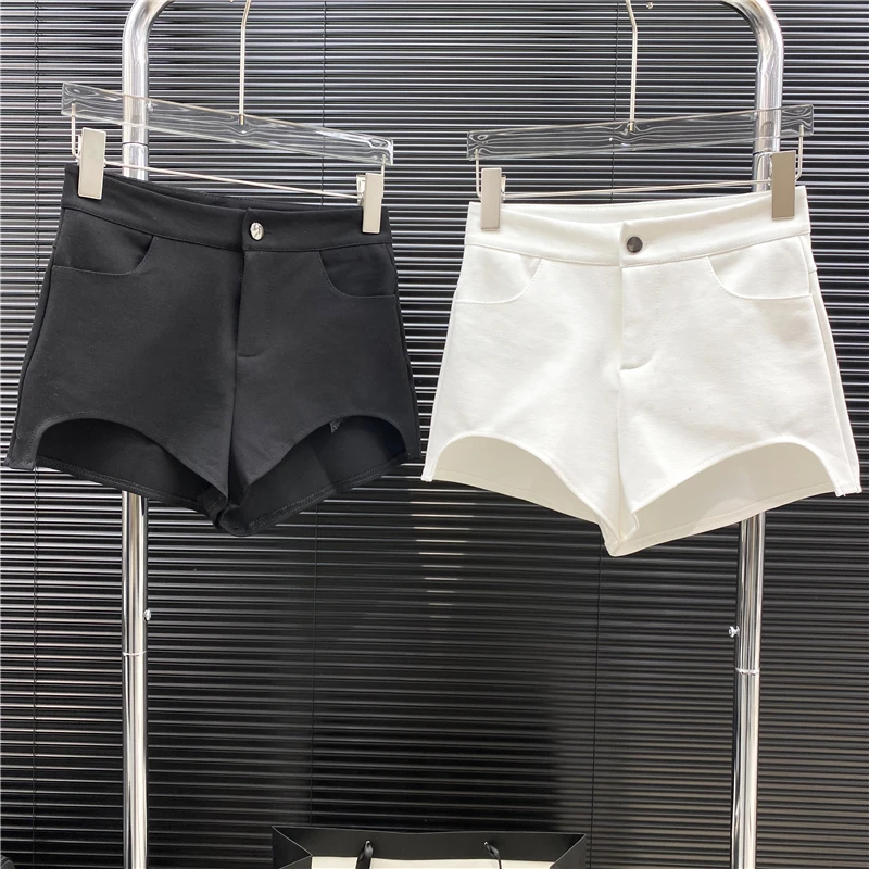 

New Short Front And Long Back Casual Shorts 2022 Spring Sweet And Spicy Sexy Versatile Thin A-shaped Wide Leg Hot Pants