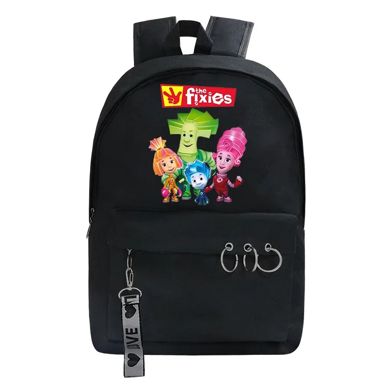 2026 Cartoon The Fixies Backpack New Fashion Women Bookbag Boys Girls Schoolbag Primary Students Nylon Bagpack Travel Mochlia