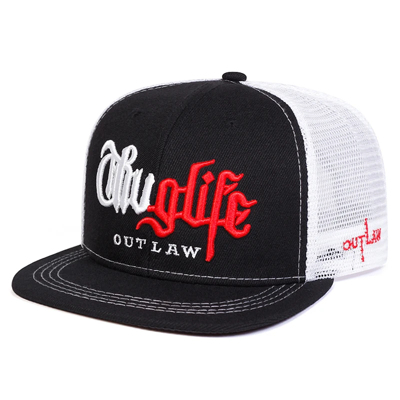 2025 شخصية جديدة الموضة Webhat البلطجة الحياة المطرزة الهيب هوب قبعة في الهواء الطلق الترفيه اليومي ظلة قبعة حافة مسطحة قبعة بيسبول #5