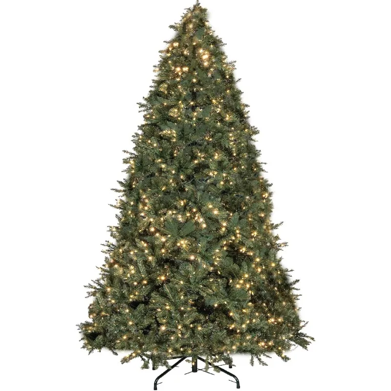 Christmas Tree 10 Ft- Pre-Lit White Multi-Color Premium LED Lights - Artificial Full Christmas Tree Includes Stand, Remote