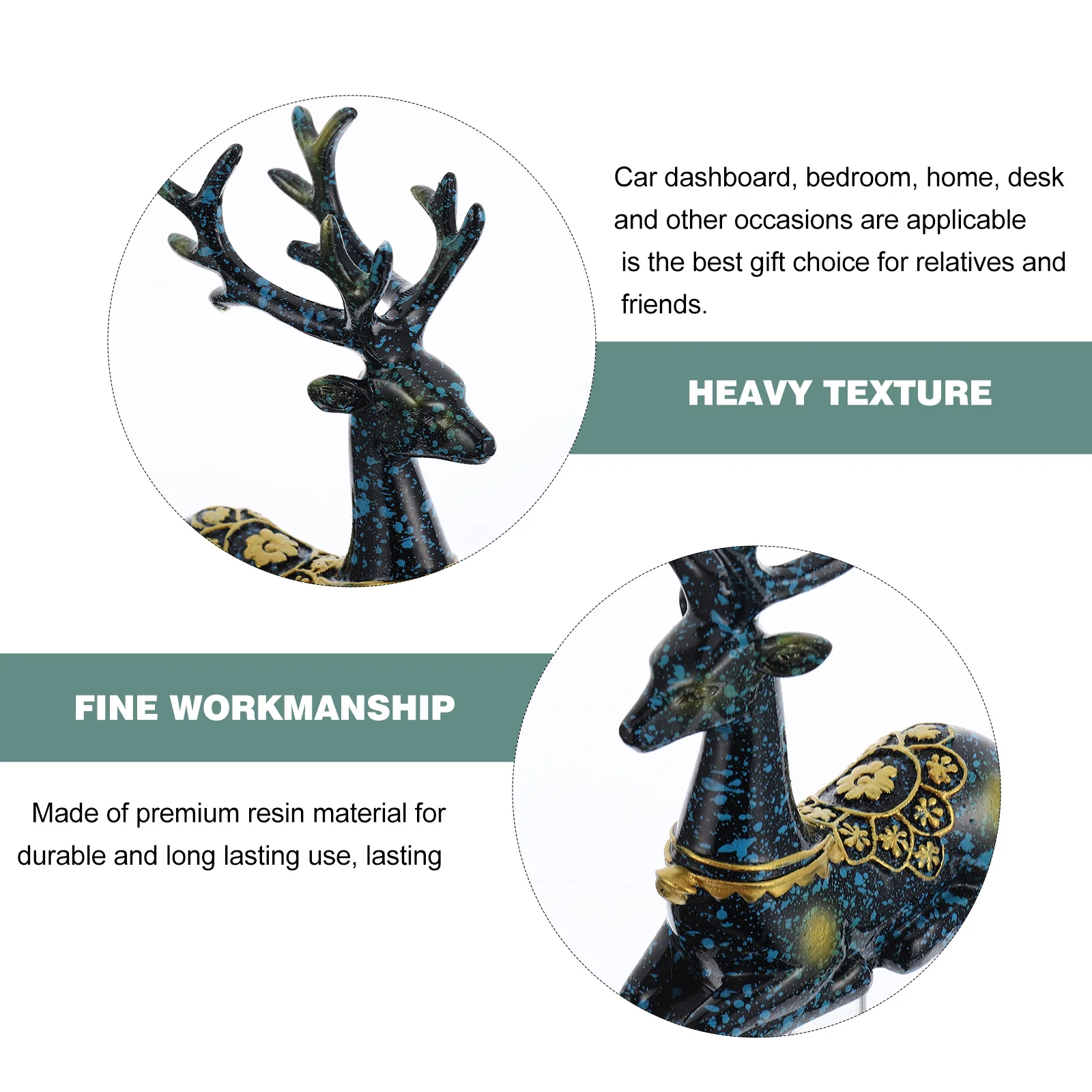 

Resin Tabletop Deer Decorations Deer Resin Ornament Ornament For Dashboard Home Office Tabletop Auto Interior Decor Accessory