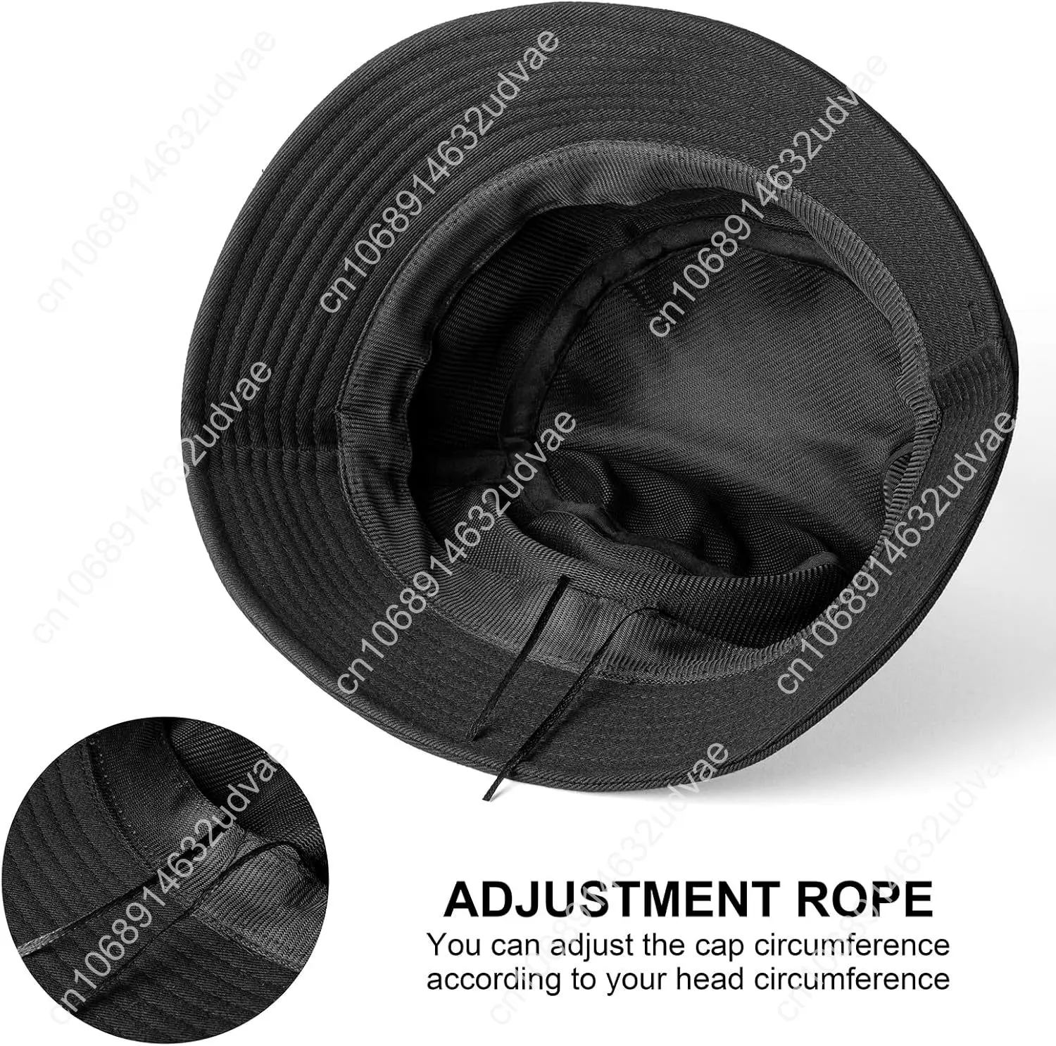 Etsfmoa Cappello da pescatore LED per uomo e donna, cappello da pescatore ricaricabile con luce, protezione solare da viaggio all'aperto Nero