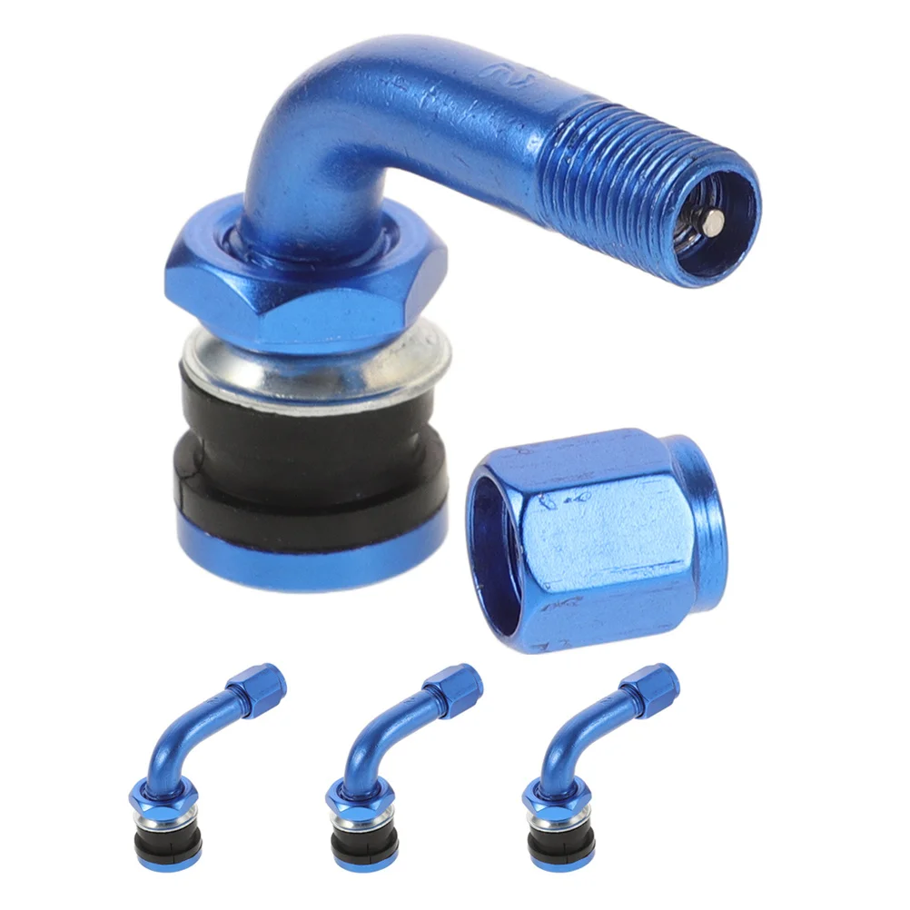 

4Pcs Tubeless Tire Valve Stems Aluminum Alloy Leakproof Replacement for Motorcycle Electric Bike Scooter Accessories
