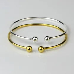 schoolgirl Sisters Fashion Classic stainless steel Italy bracelet with open C-shaped double bead bracelet as small gift for you