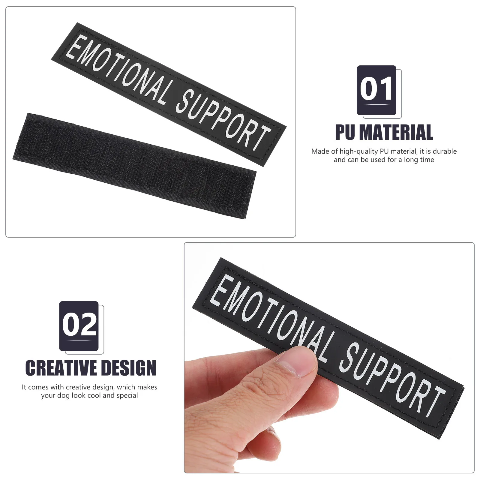 

Pet Chest Strap Tape Reflective Patches For Dog Self-Adhesive Harness Stickers Lightweight Durable Safety Outdoor