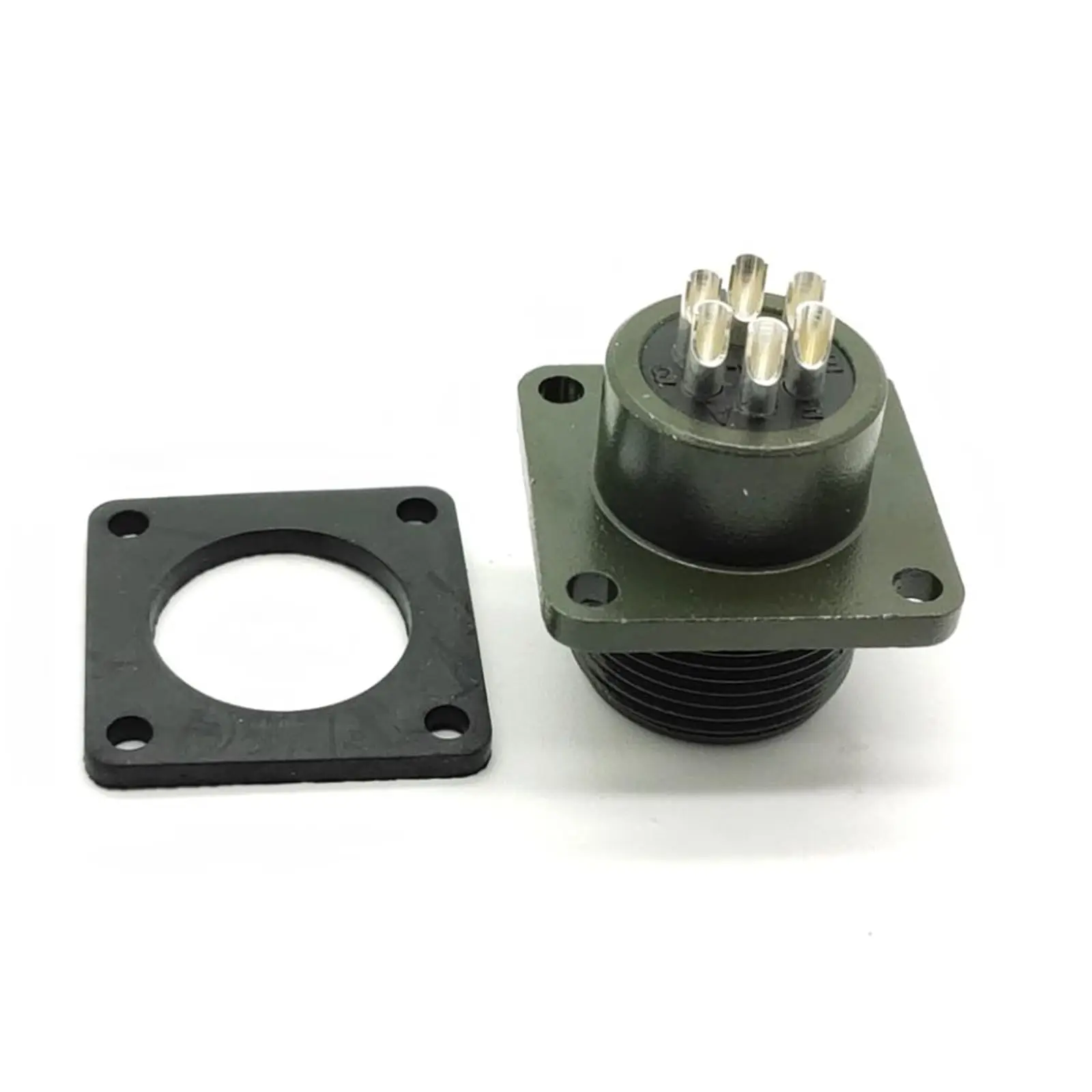 Military Spec Connectors MS3102A14S-6S MIL-DTL-5015 Series Box Mount Receptacle 6 Contacts Solder Socket Female Circular