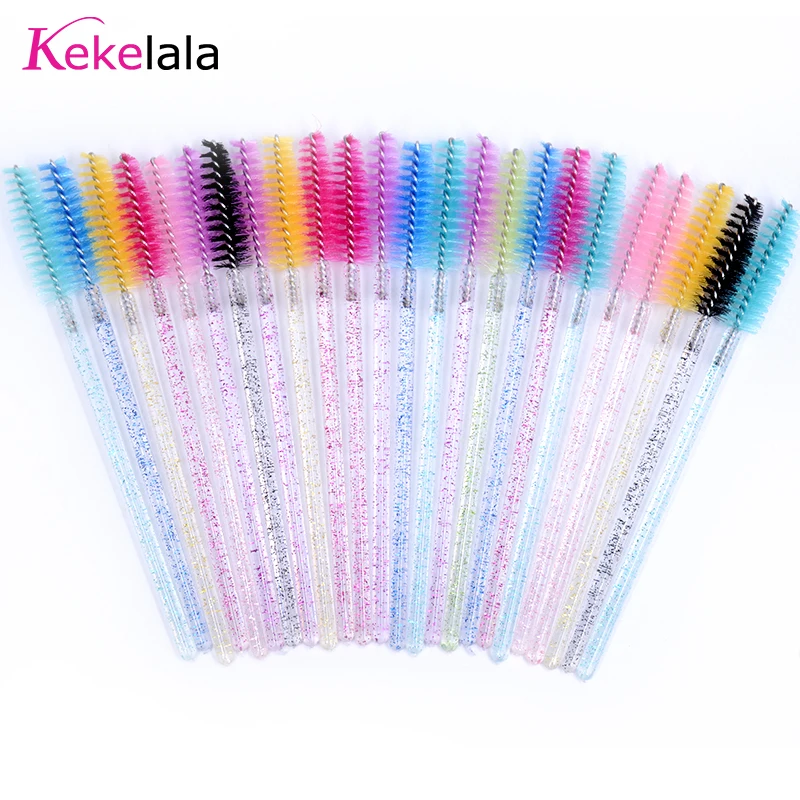 101Pcs Disposable Mascara Wand Micro Eyelash Cleaning Brushes Lash Extension Silicone Lip Spoolies With Lashes Bag Wholesale