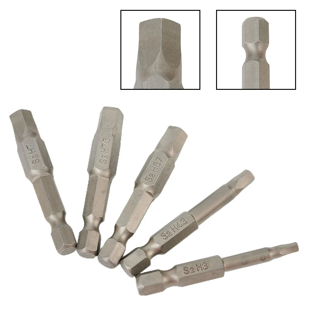 Drill Screwdriver Bits Gadgets Kit Tools 1/4 Inch 5pcs High Pentagonal Quality Set Steel Equipement 5-Piece Bit