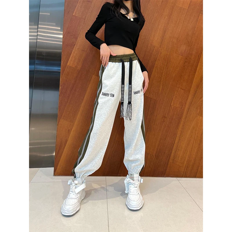 Harajuku Women pants Jogging Sweatpants Women for pants Baggy Sports Pants Gray Jogger Elastic High Waist Female Sport Trousers