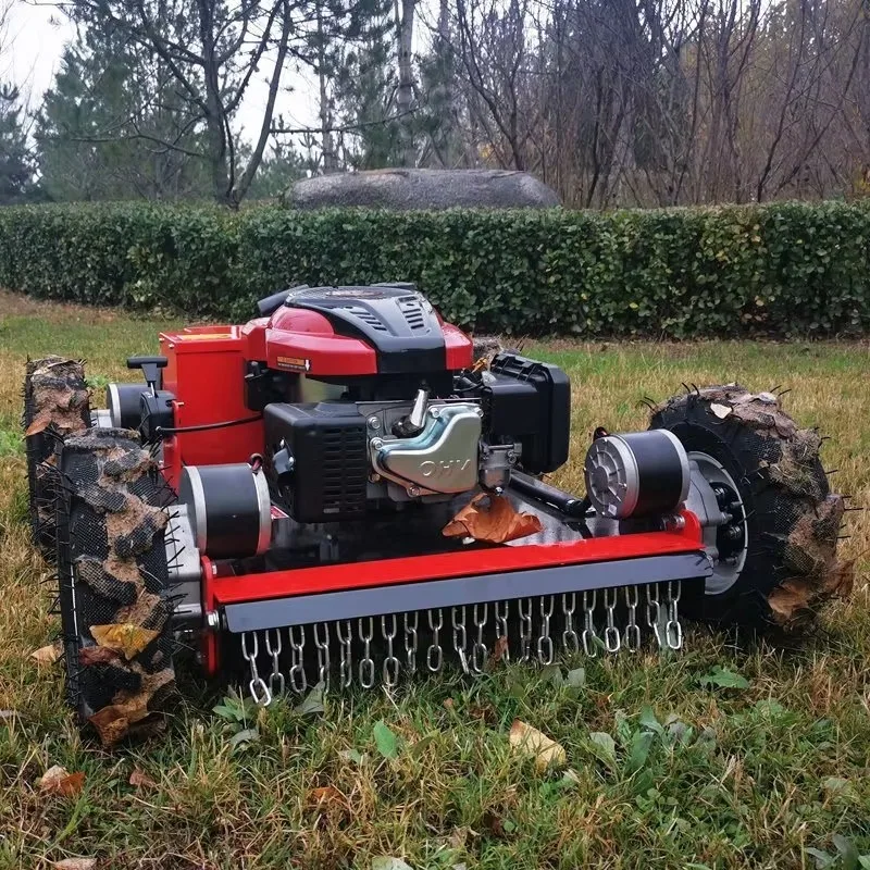 Factory Sales Flail  Reel Atv Blade Smart Rotary Remote Control Wheeled Lawn Mower Slope Garden