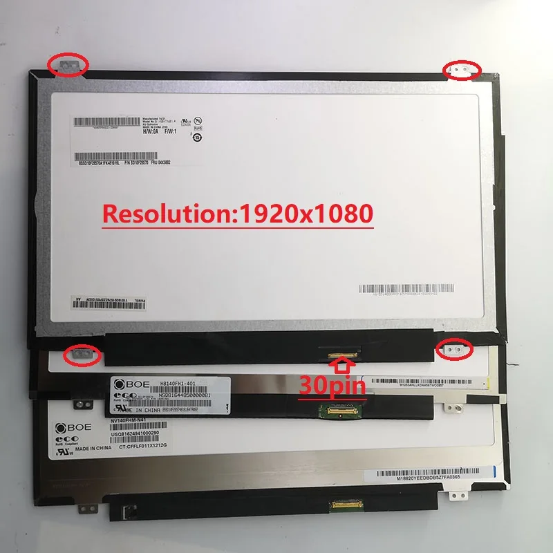 

14 Inch FHD IPS Laptop Lcd Screen B140HAN04.2 FIT NV140FHM-N49 N48 N140HCA-EAC 1920*1080 30PIN LCD MATRIX Display