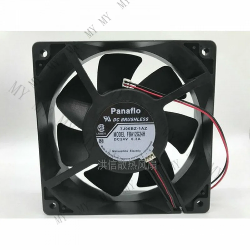 

TT 1 шт. для вентилятора Panaflo FBA12G24H DC 24 В 0,3 А 12038 12 см 2-контактный #