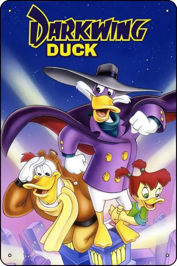 Darkwing Duck (1991) Show Metal Sign Gifts Wall Decor Funny Tin Signs Wall Art Posters Prints for Home Room Kitchen Bar Office E