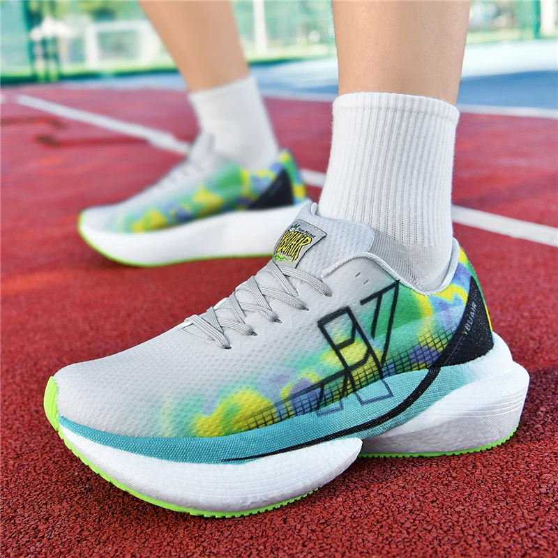 

Men's Casual Sneakers*Carbon Plate Gym Student Running Sports Shoes For Women Tenis Breathable Athletics Training Shoe Black36-4