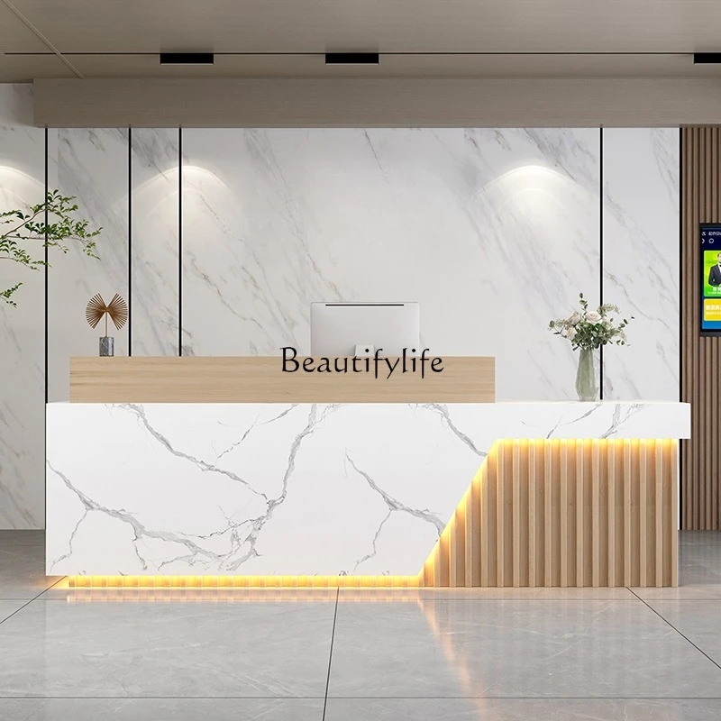 

Simple Modern Beauty Salon Cashier Desk Company Front Reception Desk